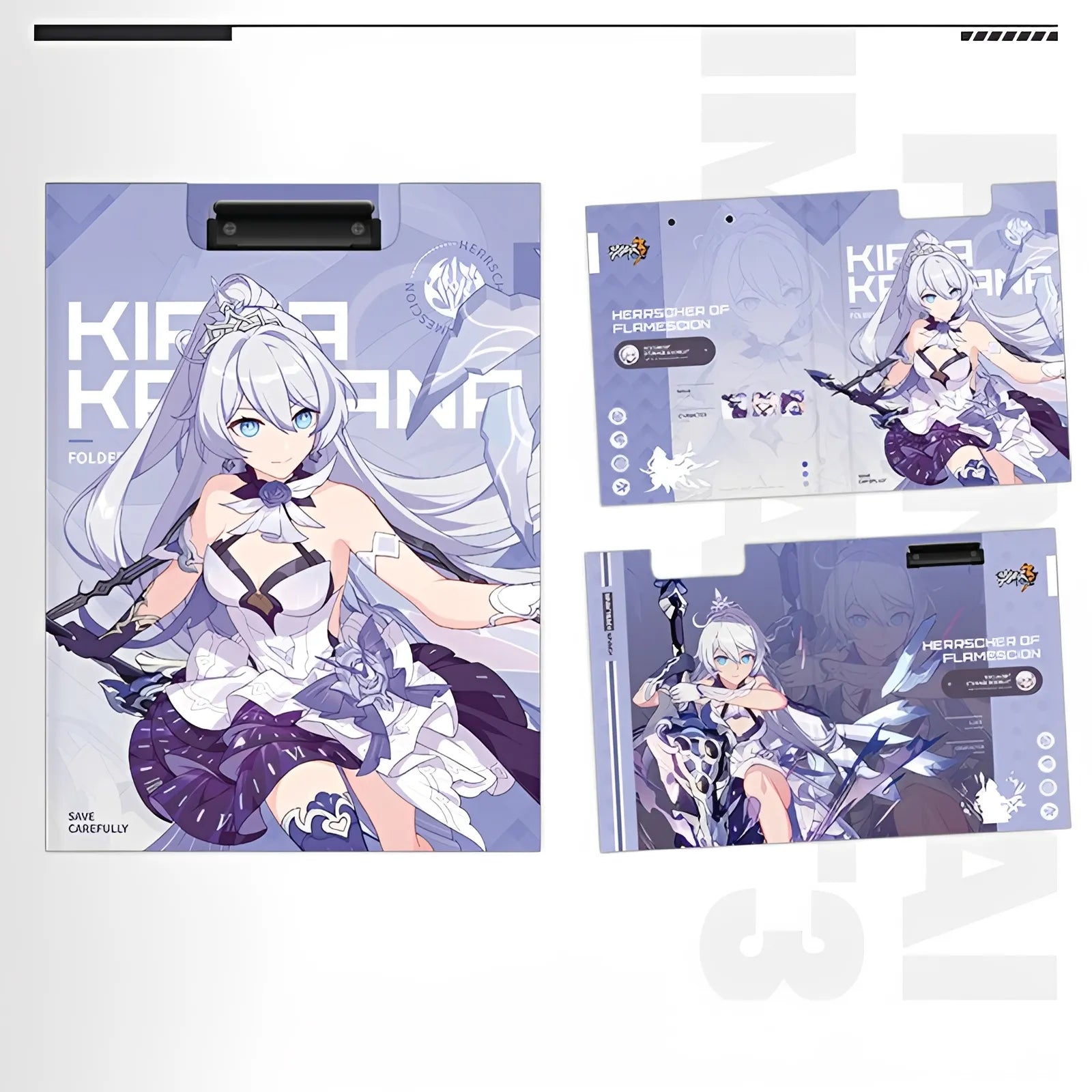 Honkai Impact 3 Kiana Rita Durandal character illustration document folder collection anime stationery