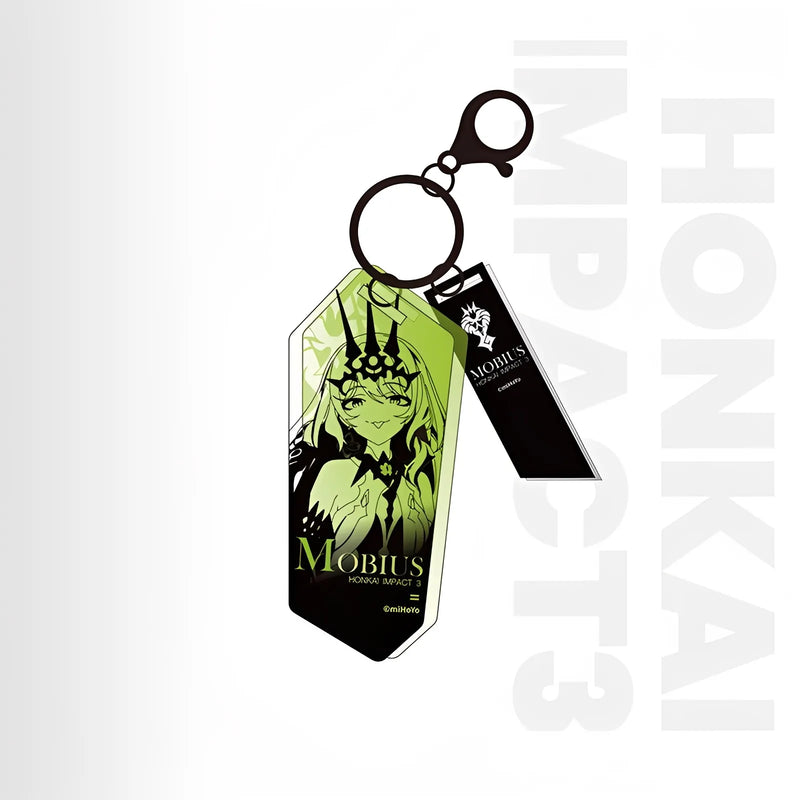 Honkai Impact 3 Mobius Serpent Imprint acrylic keychain featuring green character artwork