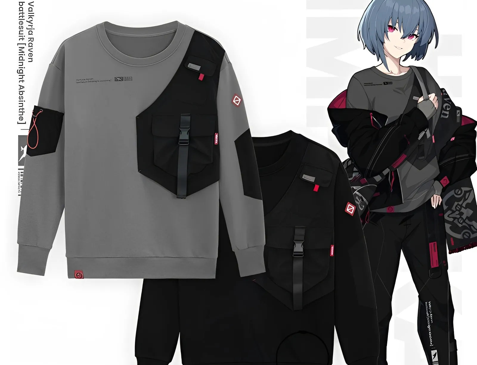 Washing instructions for Honkai Impact 3 Natasha Midnight Absinthe sweatshirt