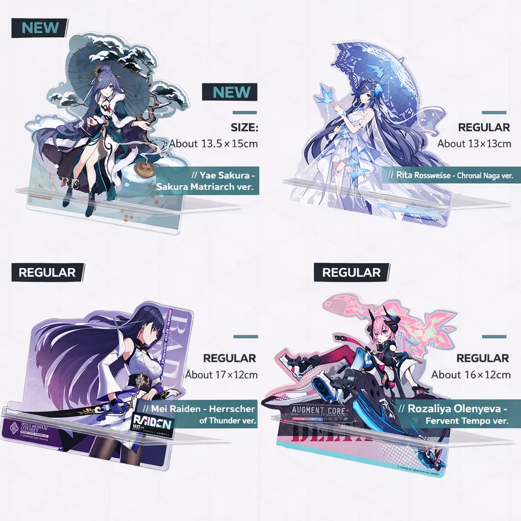 Honkai Impact 3rd acrylic smartphone stand character collection display