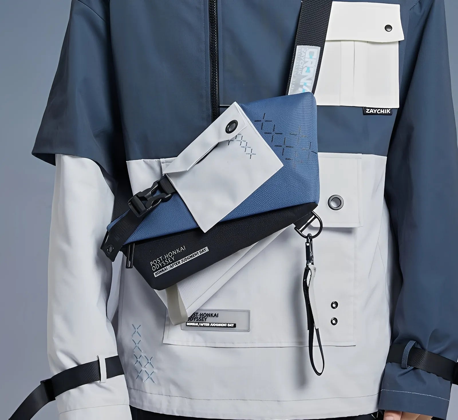 Honkai Impact 3rd Bronya Silverwing chest bag worn crossbody techwear style anime merchandise