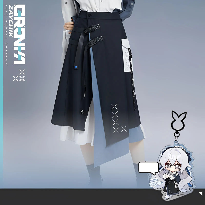 Honkai Impact 3rd Bronya Silverwing Rebirth long skirt anime apparel asymmetric design cosplay fashion