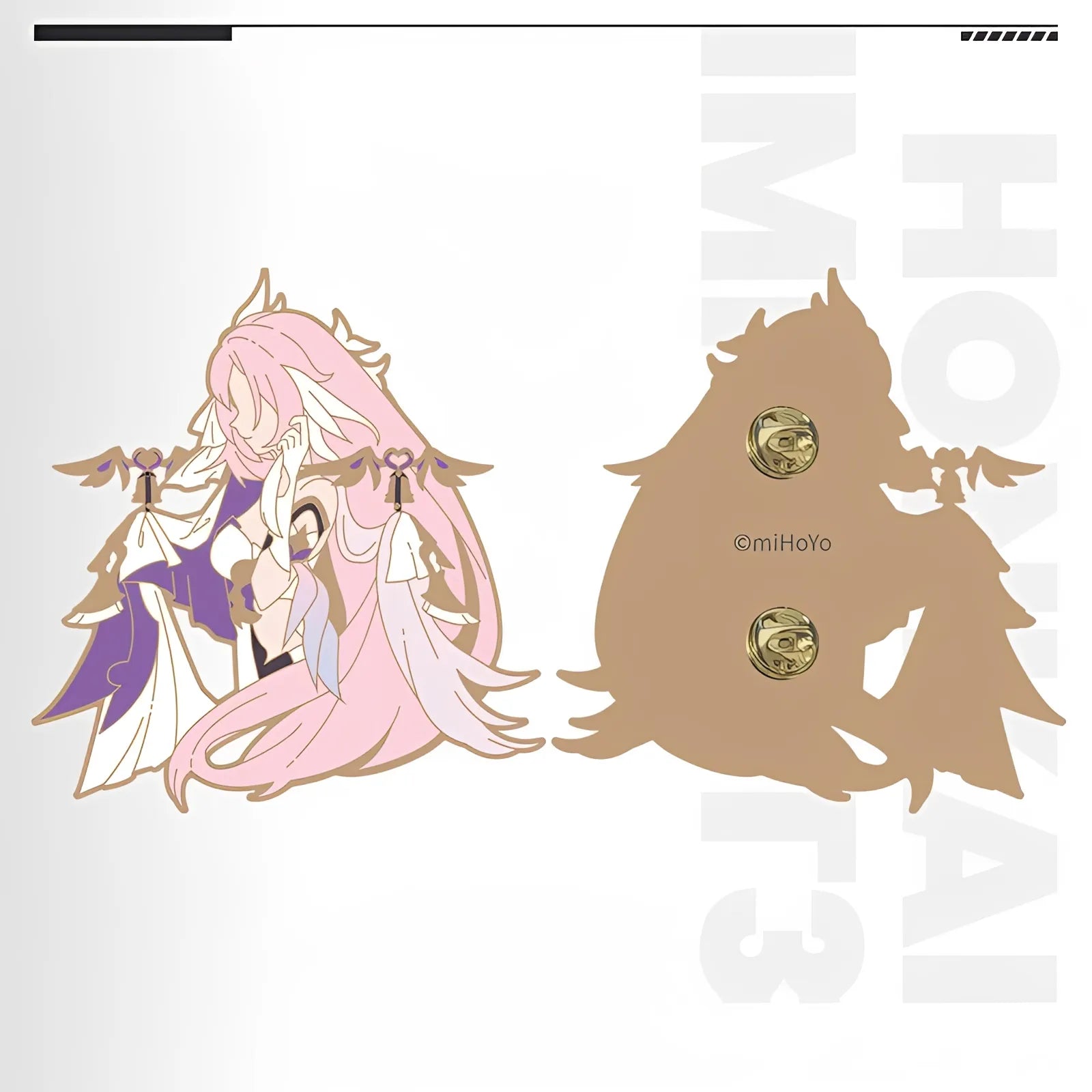 Honkai Impact 3rd Elysia Valkyrie Impression zinc alloy metal badge anime collectible pin