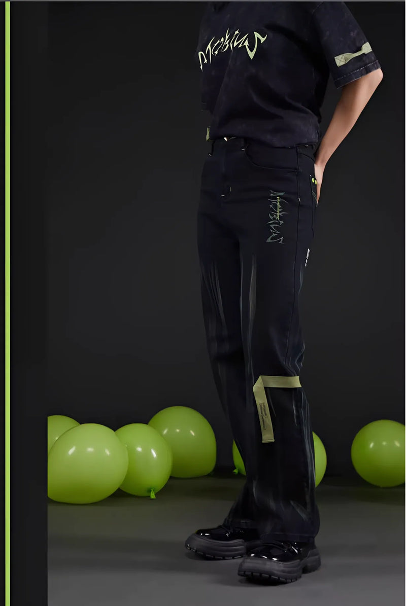 Honkai Impact 3rd Mobius Infinite Ouroboros denim pants back view anime themed apparel