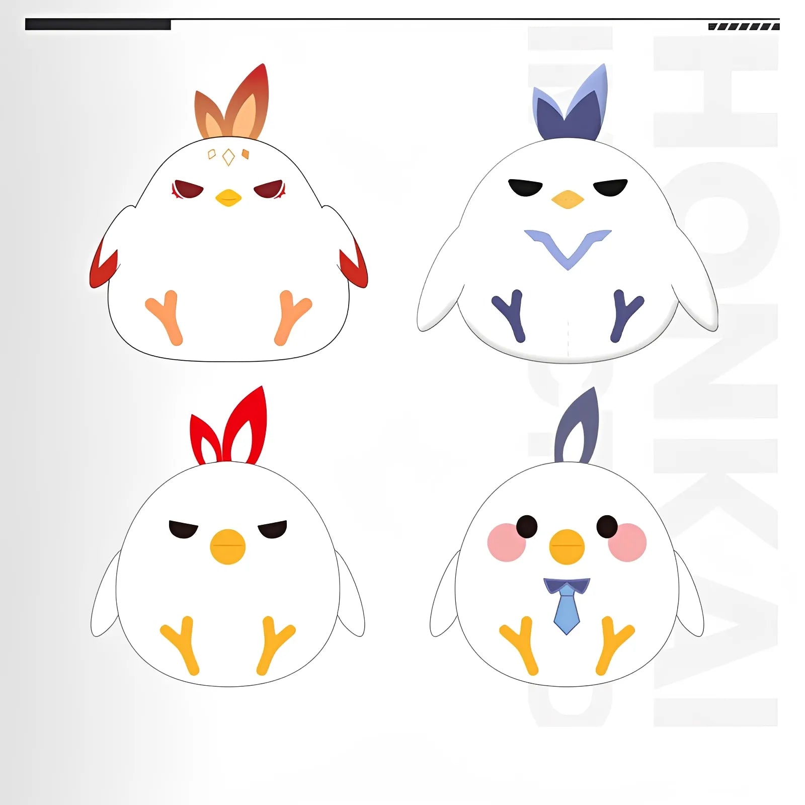 Honkai Impact 3rd Red Phoenix Series Plush Keychain