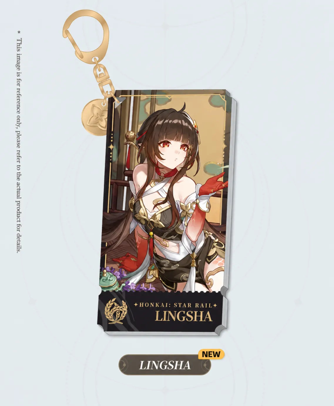 Lingsha Abundance acrylic charm with gold-tone clasp