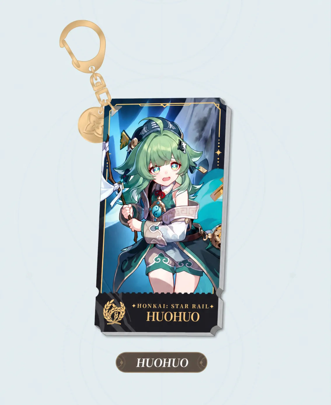 Huohuo Abundance acrylic charm with gold-tone clasp