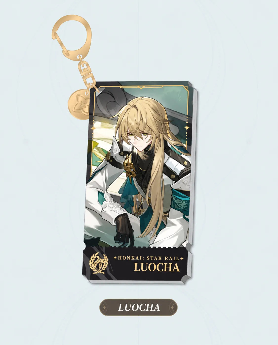 Luocha Abundance acrylic charm with gold-tone clasp