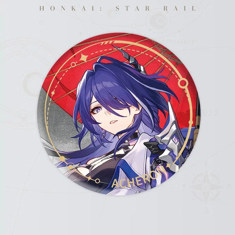 Honkai: Star Rail Character Artwork Series Acheron tinplate badge