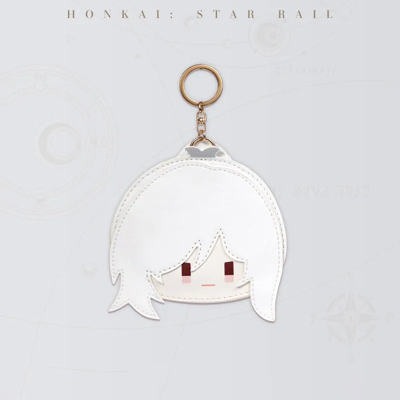 Honkai Star Rail Jingliu Chibi Doll Series card holder featuring white hair and chibi character design