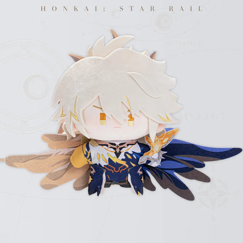 Honkai Star Rail Khaslana Chibi Doll Series plush doll featuring white hair and winged armor
