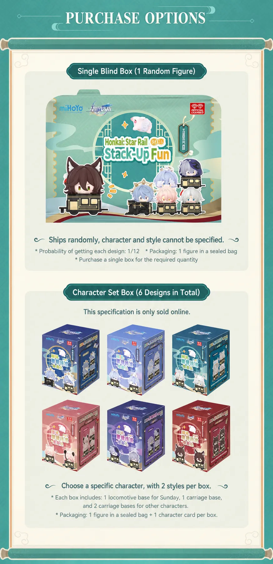 Chibi Stack-Up Vol. 3 single blind bag and character set purchase options