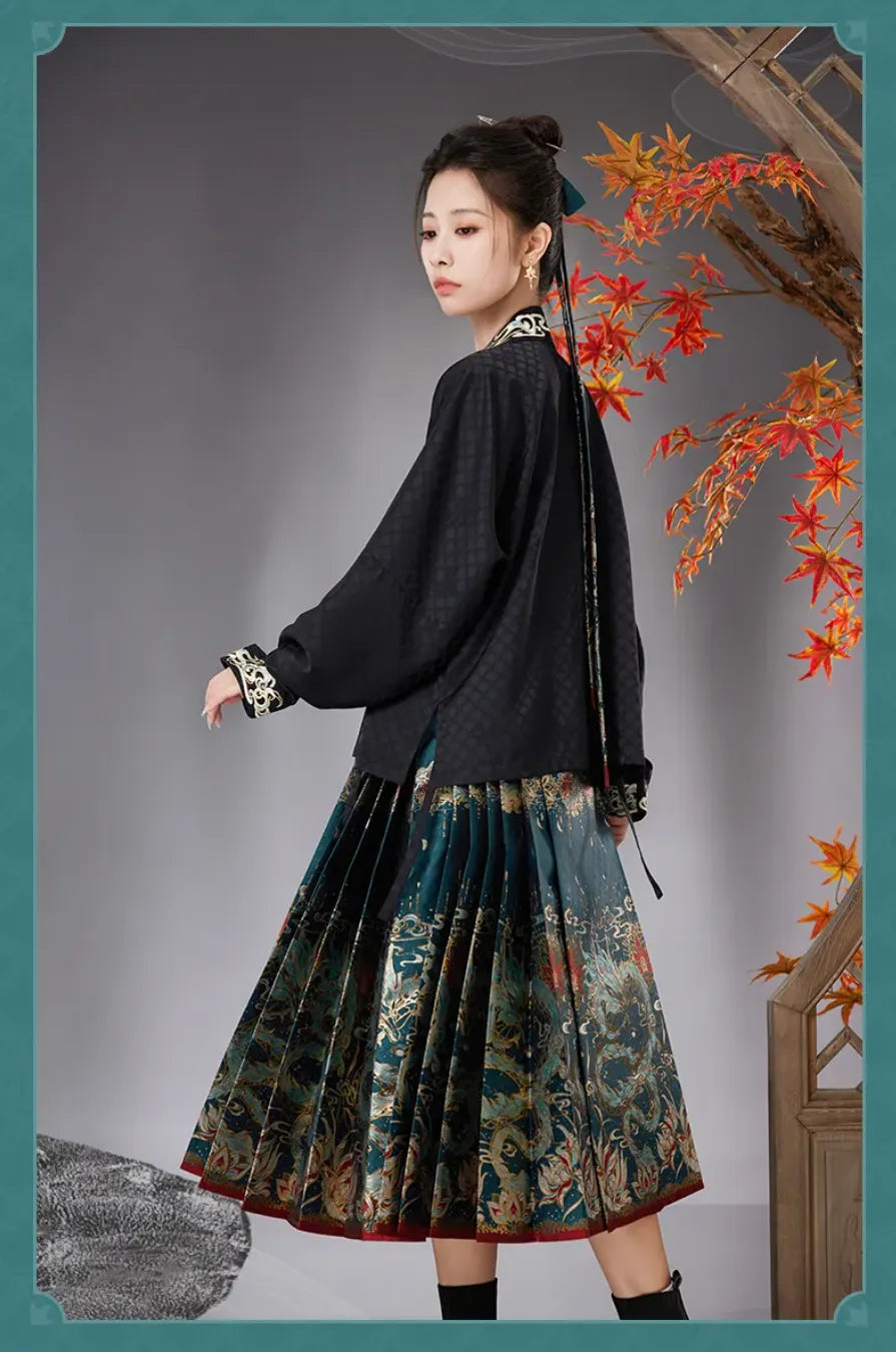 Dan Heng Imbibitor Lunae Mamian Skirt details showing pleats, elastic back waistband and decorative hem