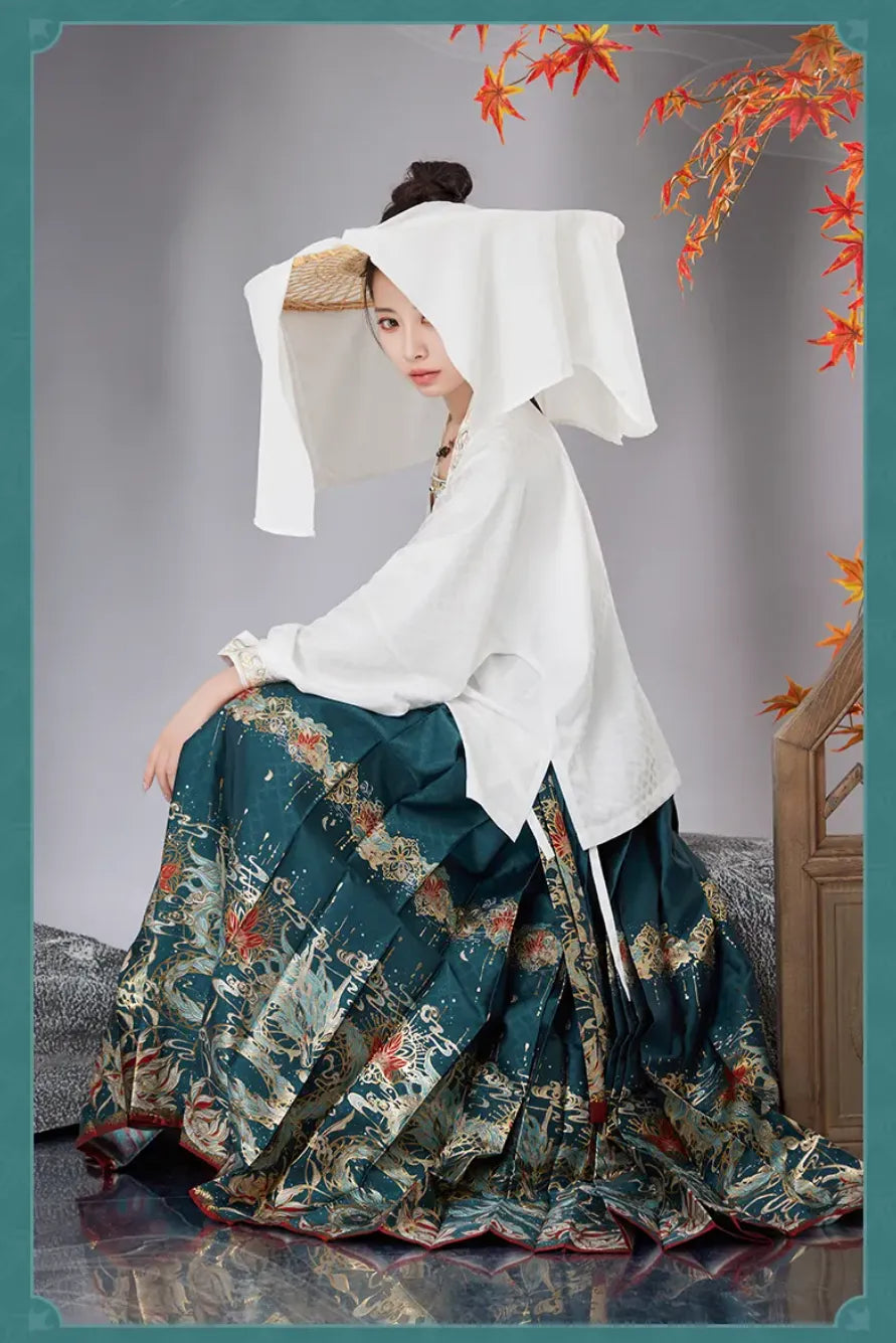 Dan Heng Imbibitor Lunae One-Piece Mamian Skirt with side pockets and dragon scale jacquard fabric
