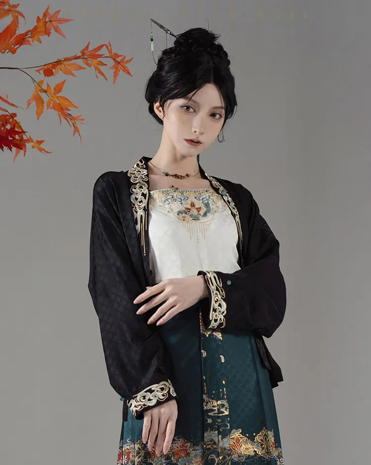 Honkai Star Rail Dan Heng Imbibitor Lunae Impression Series Short Jacket with embroidered cloud motifs