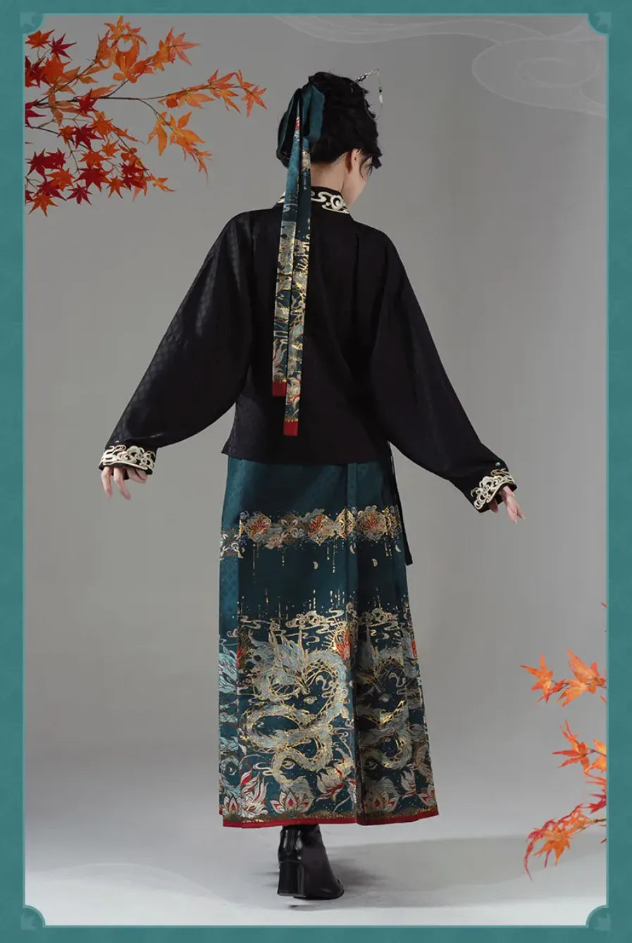 Dan Heng Imbibitor Lunae short jacket embroidered collar bead buttons and adjustable sleeve cuffs