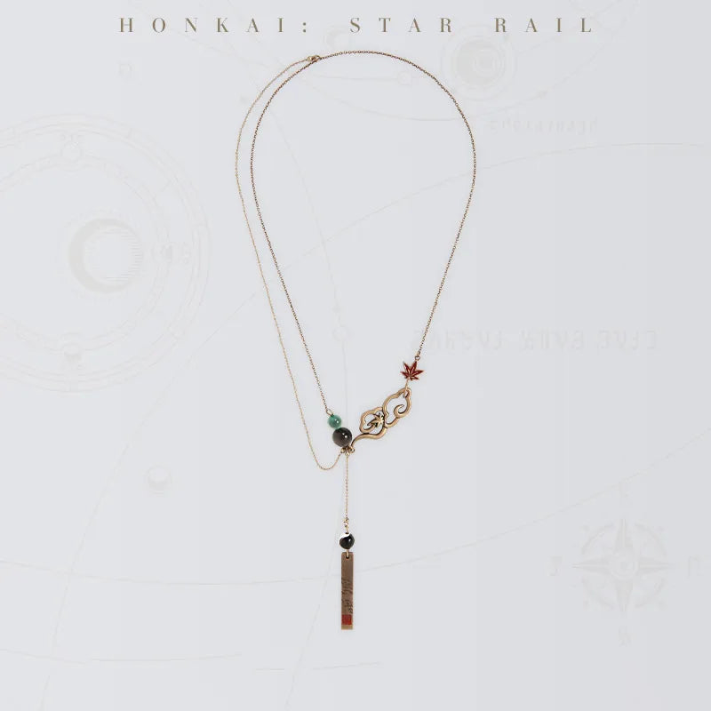 Dan Heng Impression Series necklace with copper chain, cloud ornament and decorative pendant