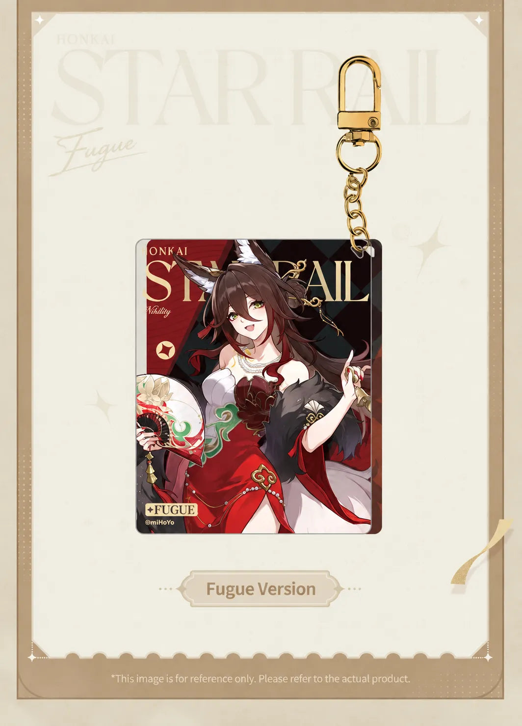 Fugue Express Travel Notes Acrylic Charm details