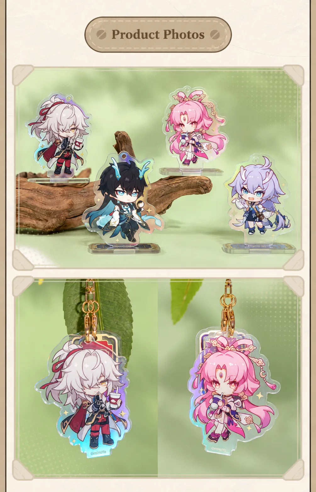 Jing Yuan, Fu Xuan, Bailu, and Dan Heng • Imbibitor Lunae acrylic stand display
