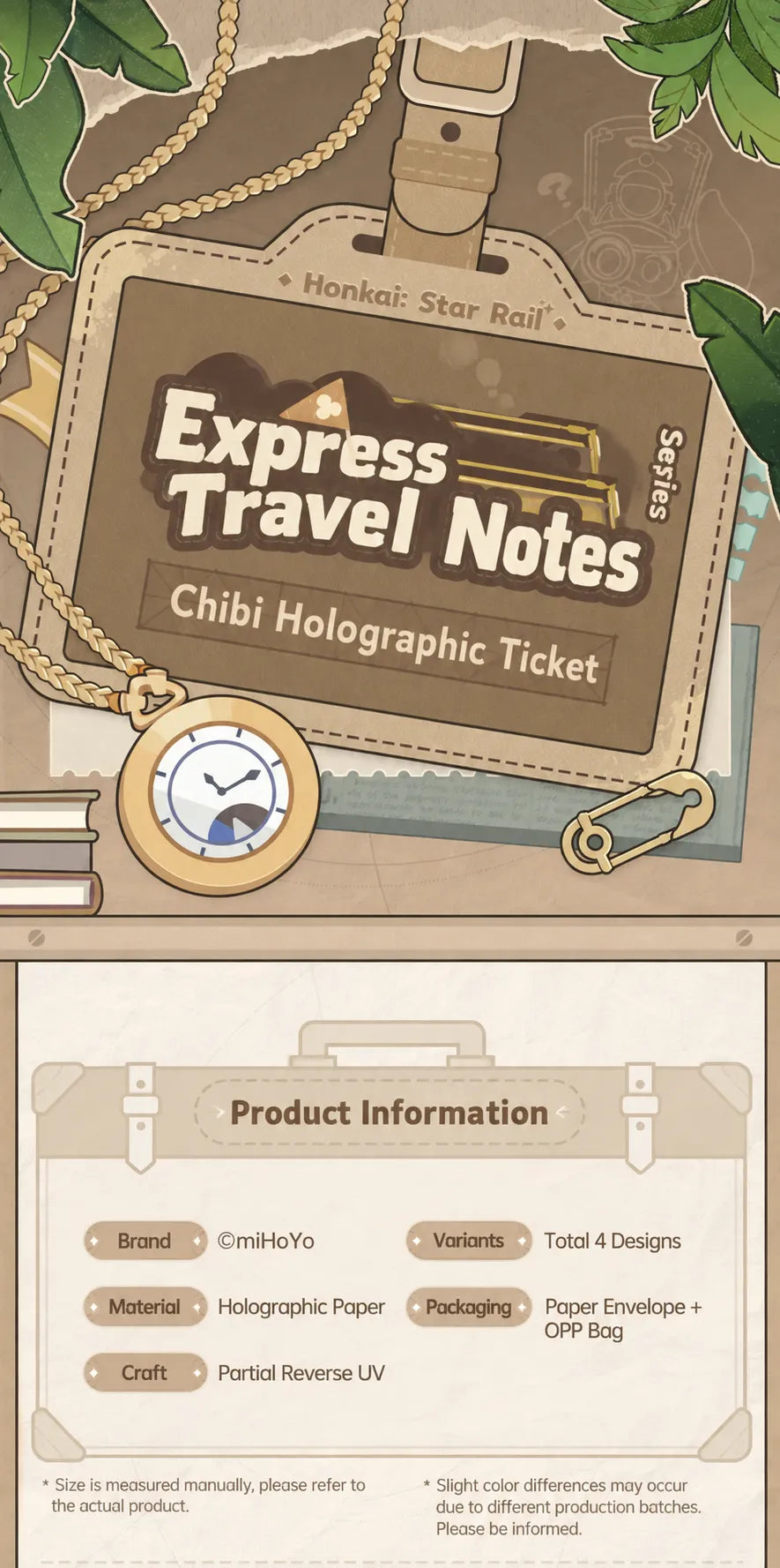 Express Travel Notes Chibi Holographic Collectible Card product information