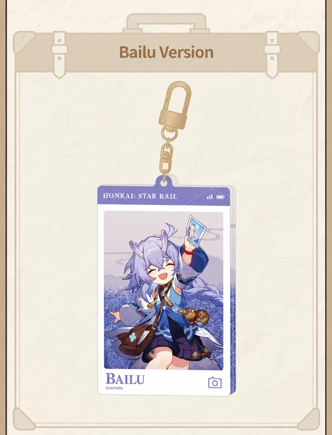 Bailu Express Travel Notes Flowing Sand Acrylic Charm details
