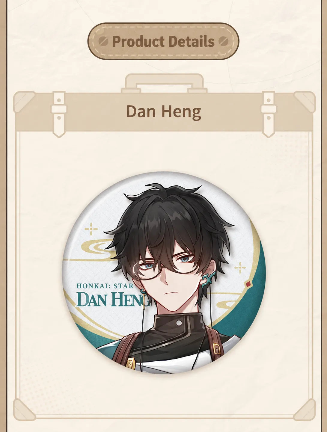Dan Heng Express Travel Notes Tinplate Badge details