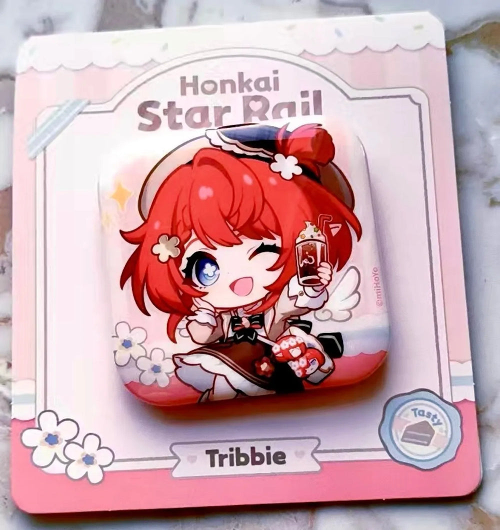 Honkai: Star Rail Express Travel Notes Chibi-Abzeichen – Tribbie & Aglaea