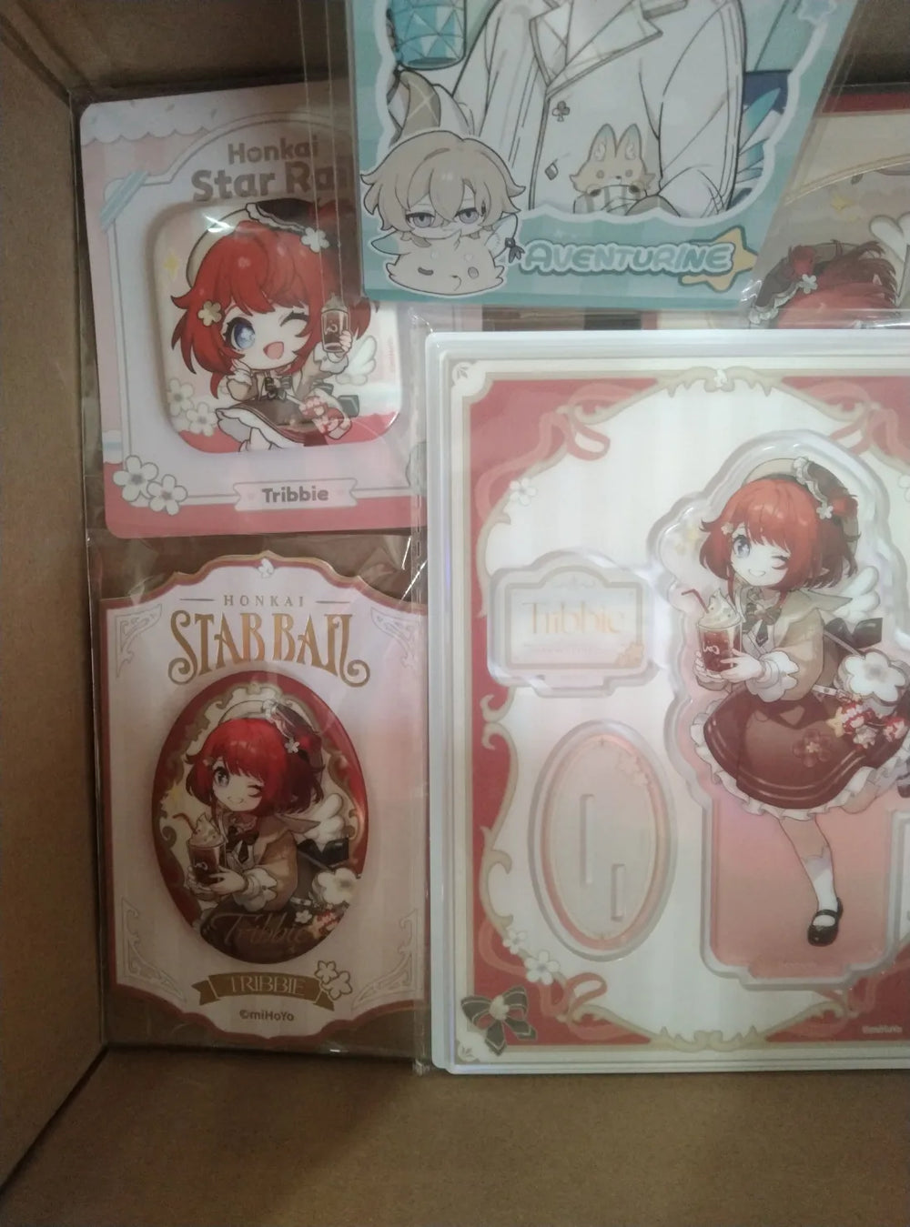 Honkai: Star Rail Express Travel Notes Chibi-Abzeichen – Tribbie & Aglaea