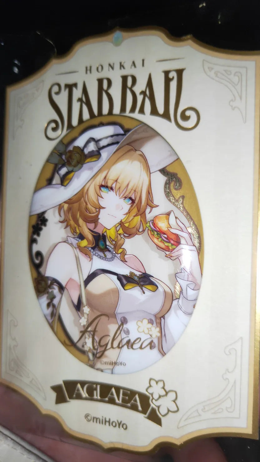Honkai: Star Rail Express Travel Notes Tinplate-Abzeichen – Tribbie & Aglaea