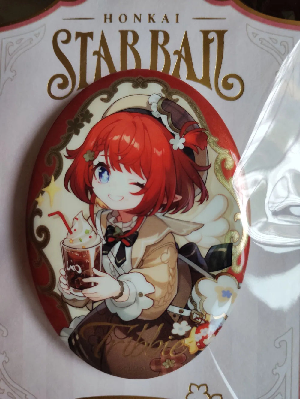 Honkai: Star Rail Express Travel Notes Tinplate-Abzeichen – Tribbie & Aglaea