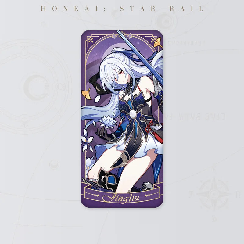 Honkai Star Rail Jingliu Fable of the Stars Series tinplate badge featuring white-haired character artwork