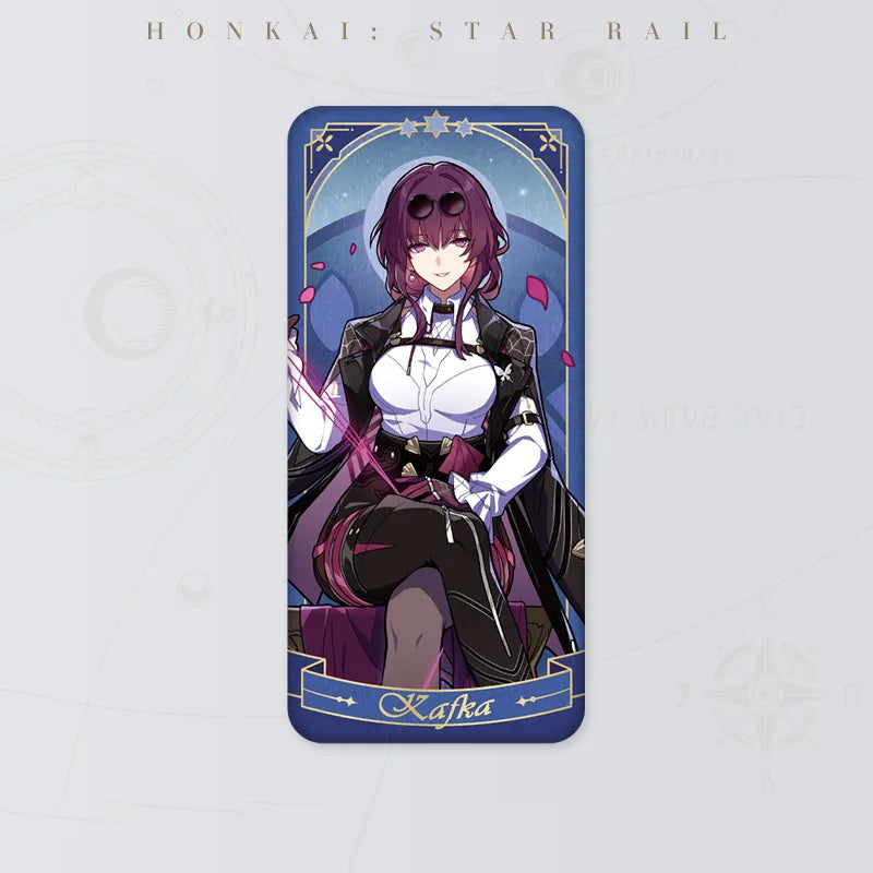 Honkai Star Rail Kafka Fable of the Stars Series tinplate badge featuring purple and black character artwork