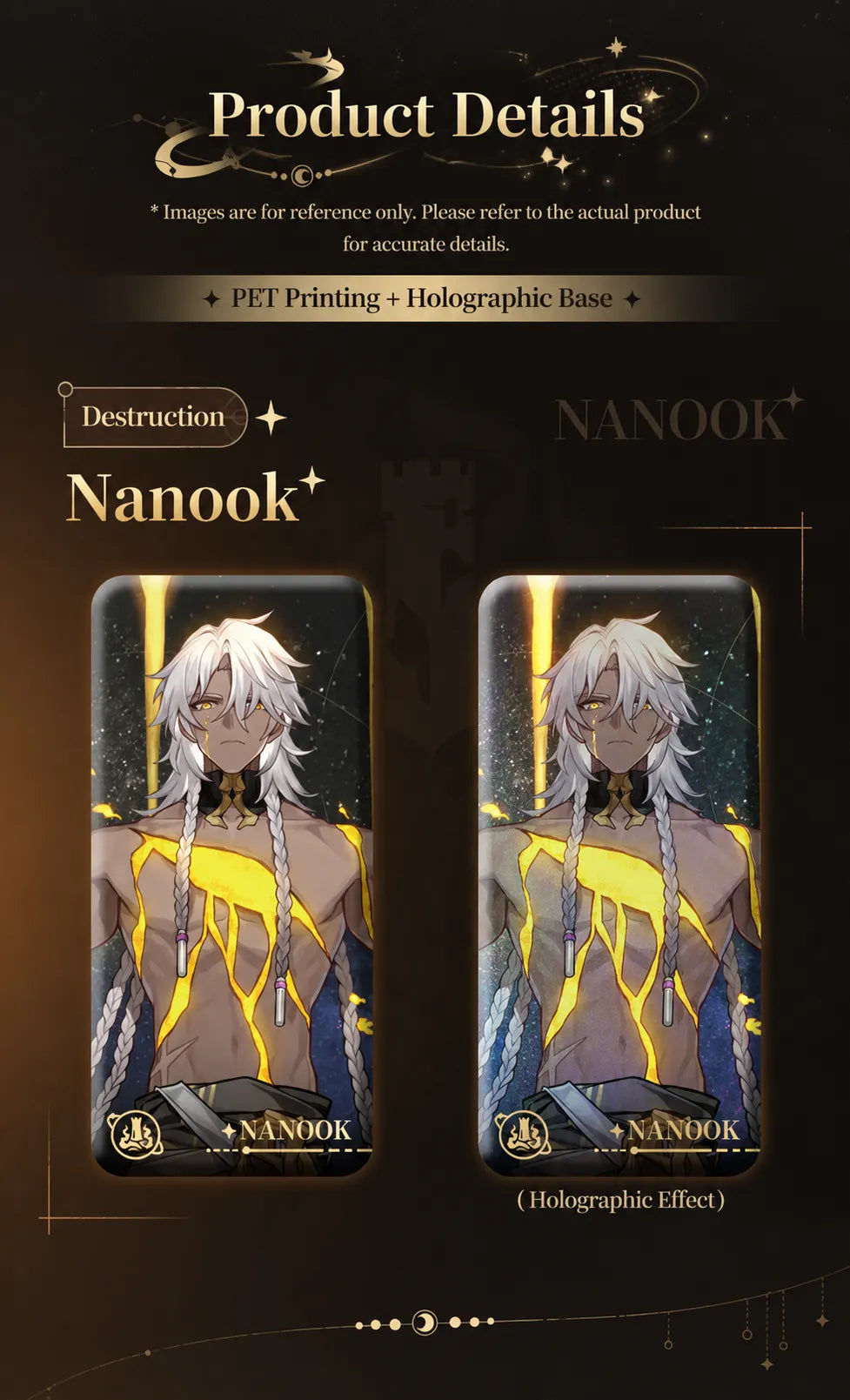 Nanook Destruction badge with PET printing and holographic effect