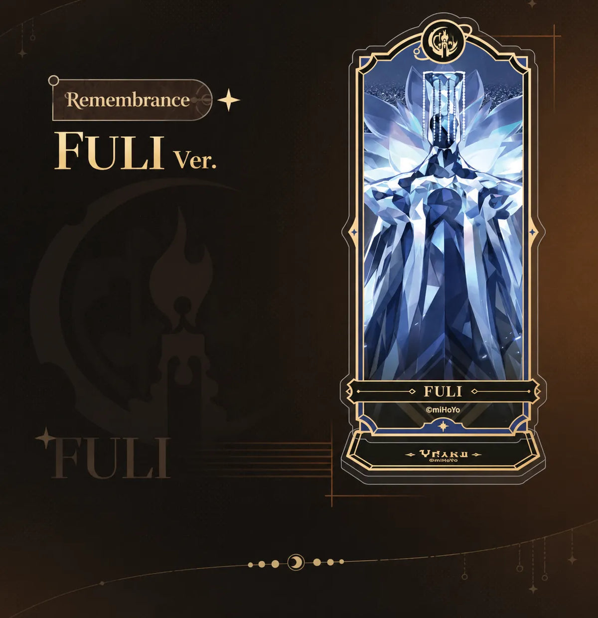 Fuli Remembrance acrylic standee design