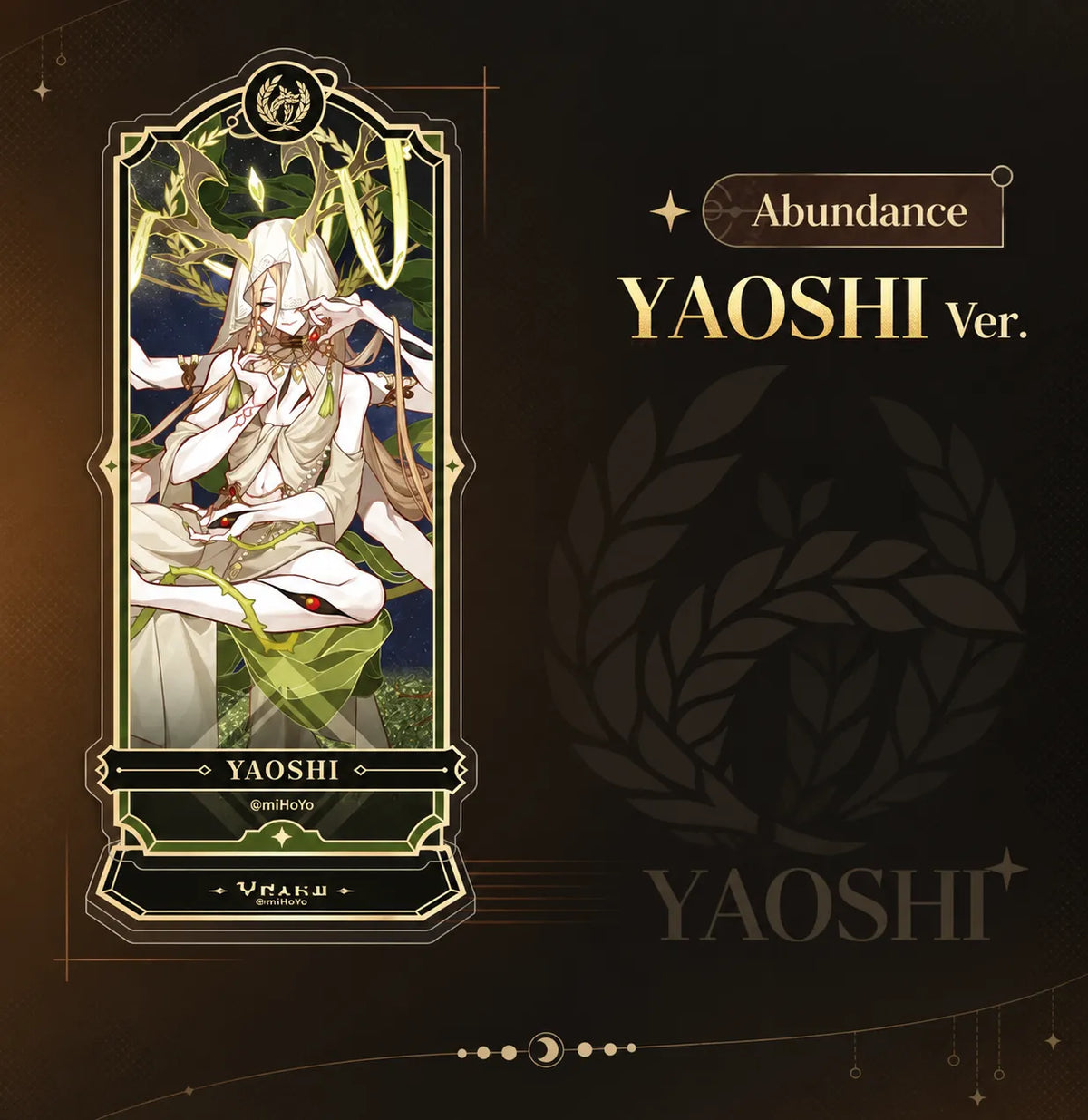 Yaoshi Abundance acrylic standee design