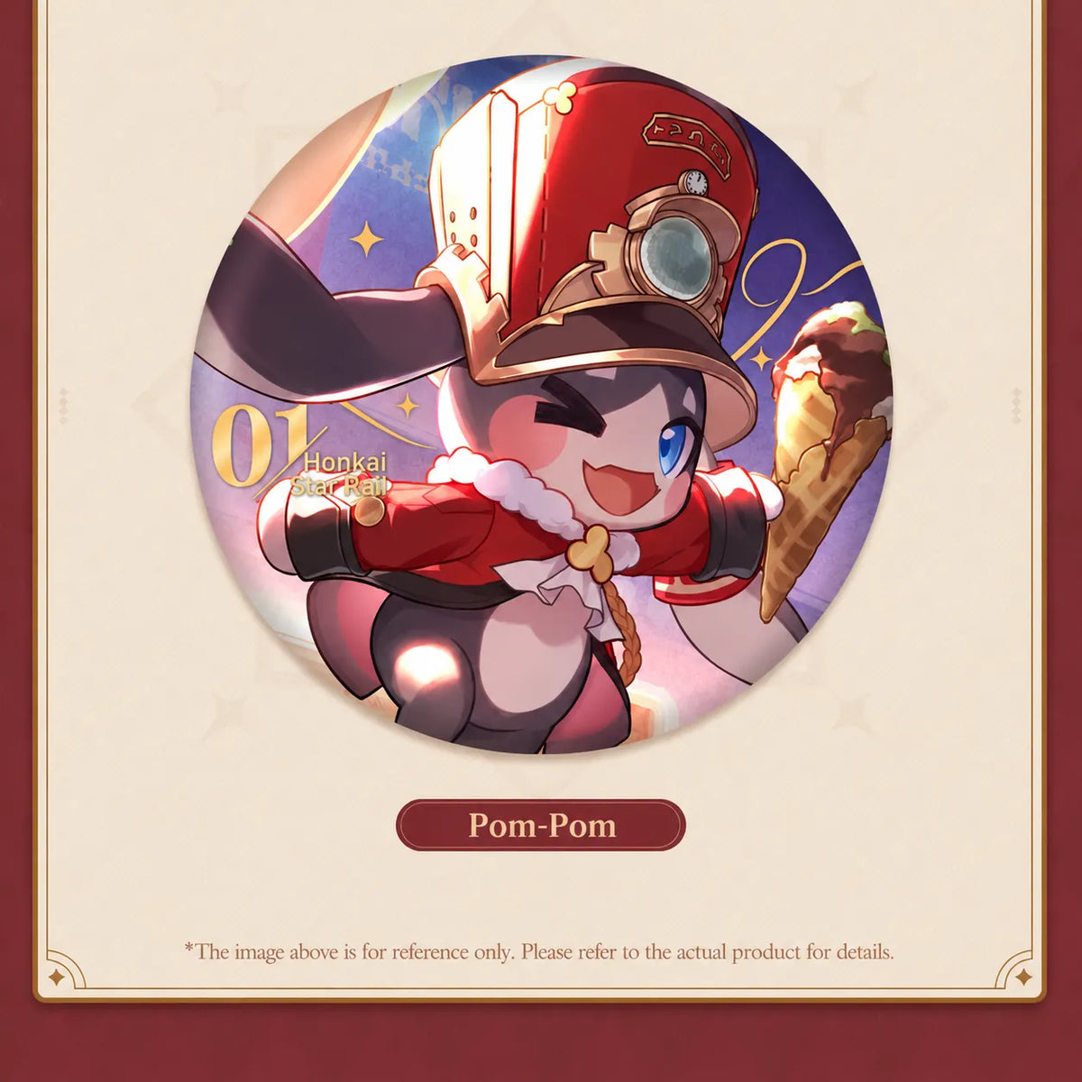 Honkai: Star Rail Festive Gifts Series Pom-Pom Badge with anniversary artwork