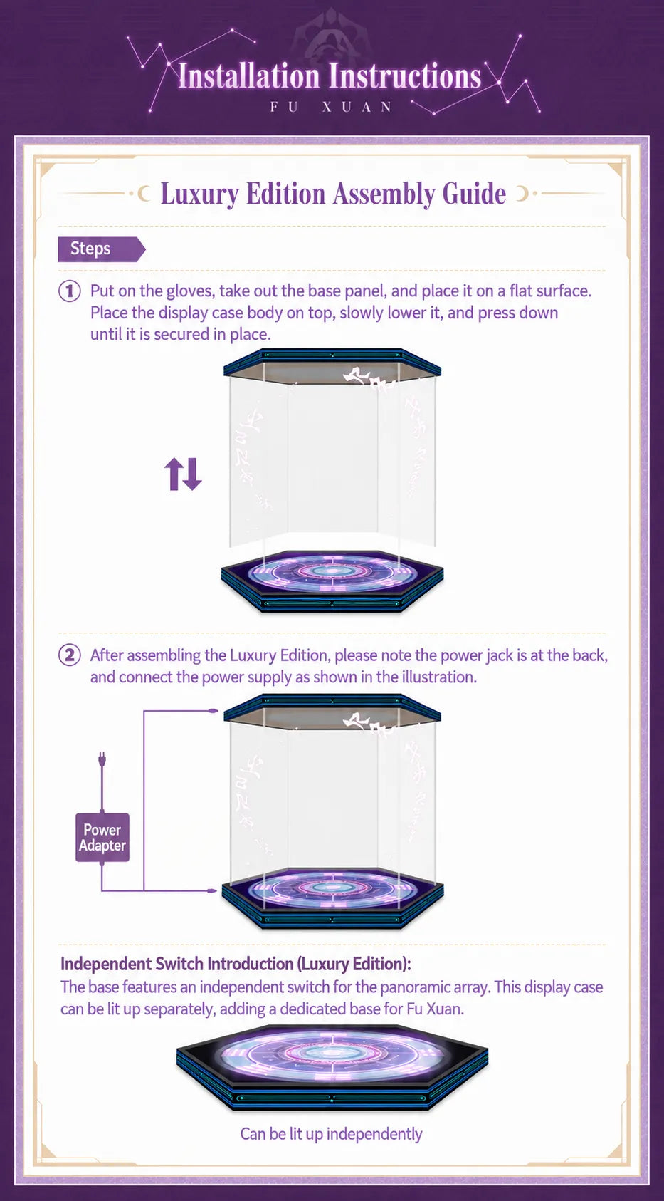 Standard Edition assembly guide for the Fu Xuan display case