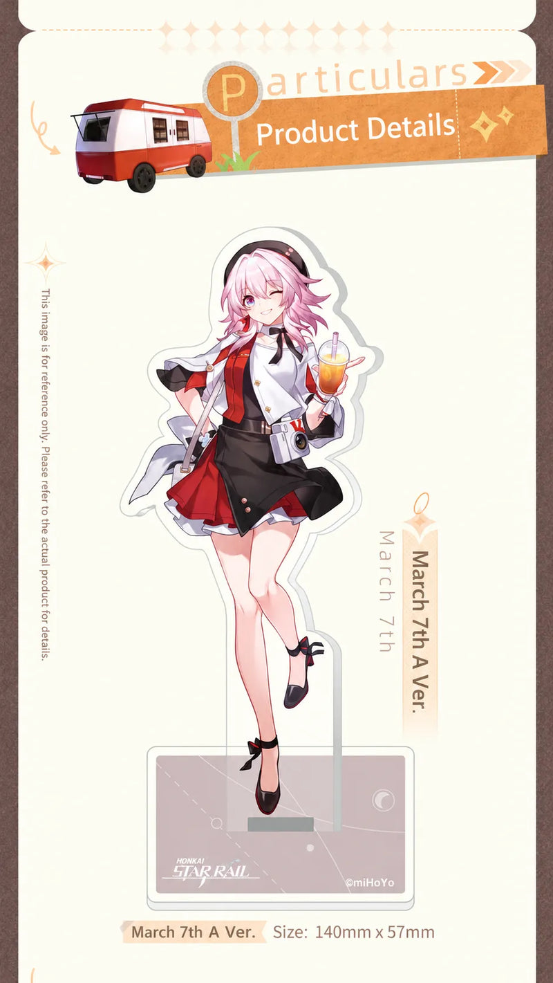 Gourmet Sailing Series March 7th A Ver. Acrylic Standee with drink, display base and dimensions