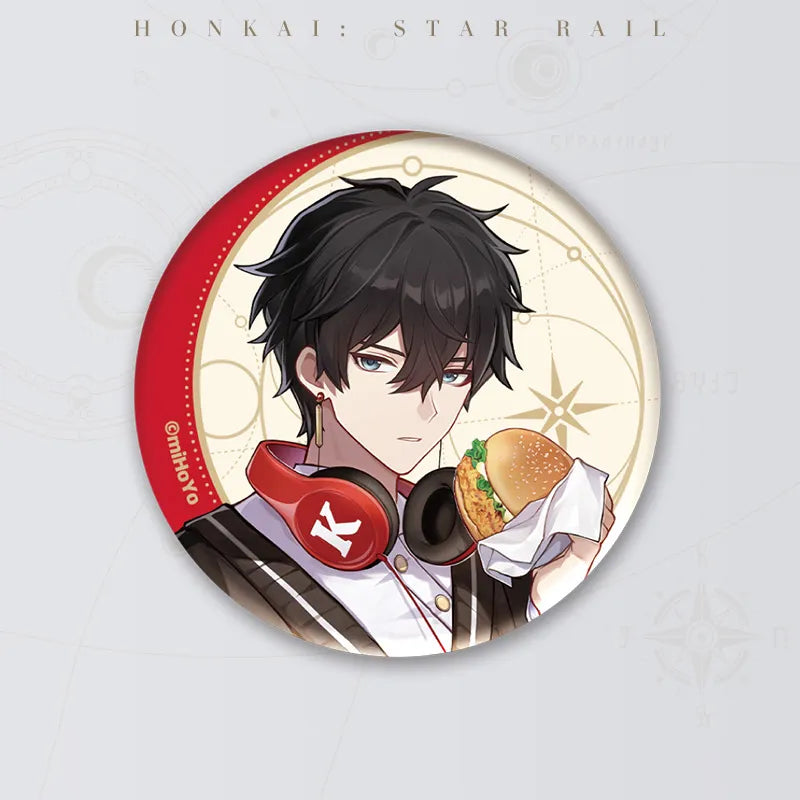 Gourmet Sailing Series Dan Heng A Ver. collectible badge featuring his burger-themed portrait