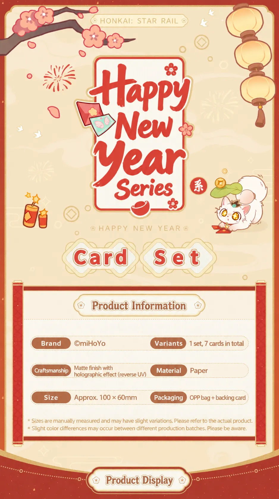 Happy New Year Series Card Set Vol. 2 product specifications and festive design