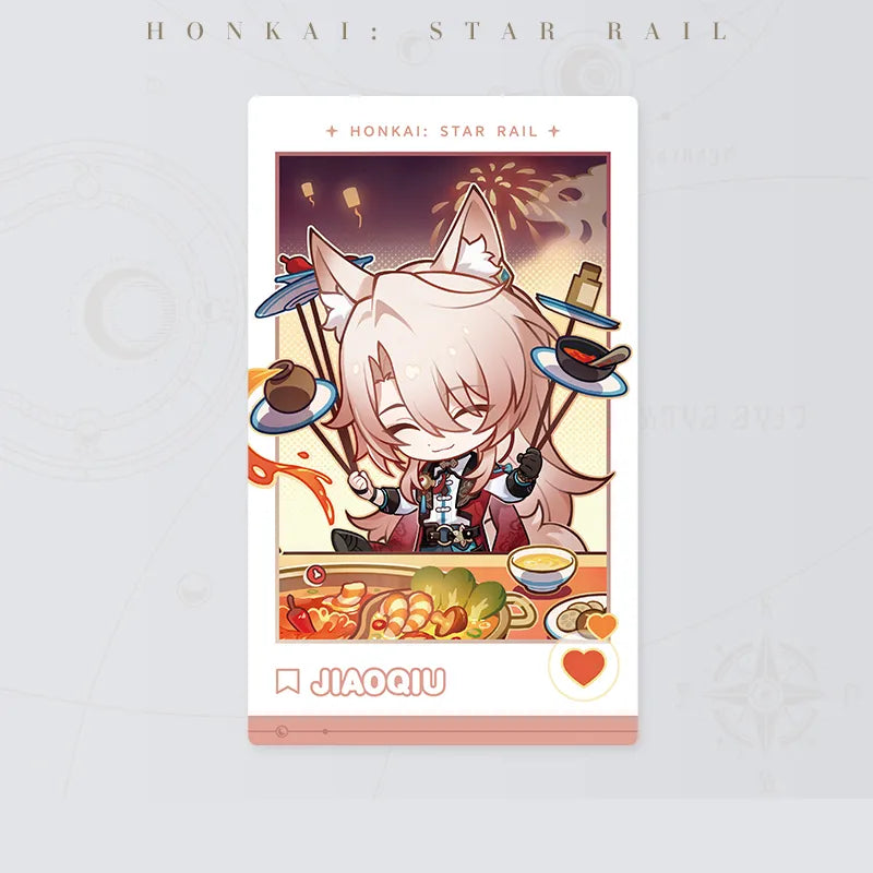 Honkai: Star Rail Happy New Year Series Jiaoqiu Card front and back designs