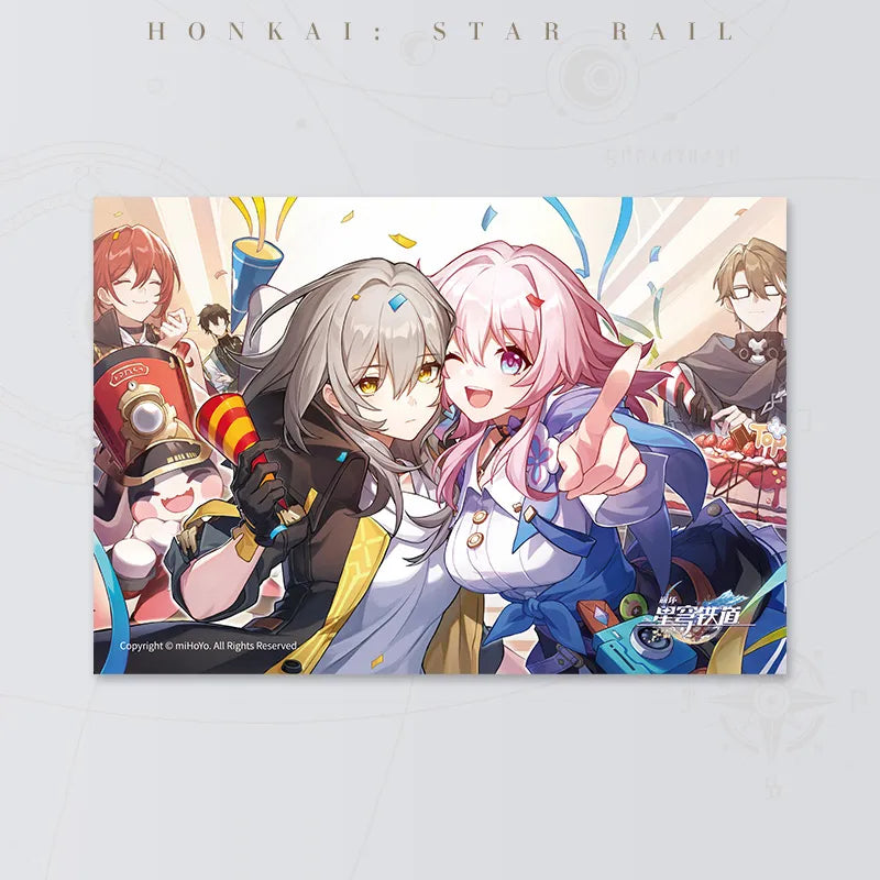 Interstellar Journey Series postcards featuring Honkai: Star Rail characters