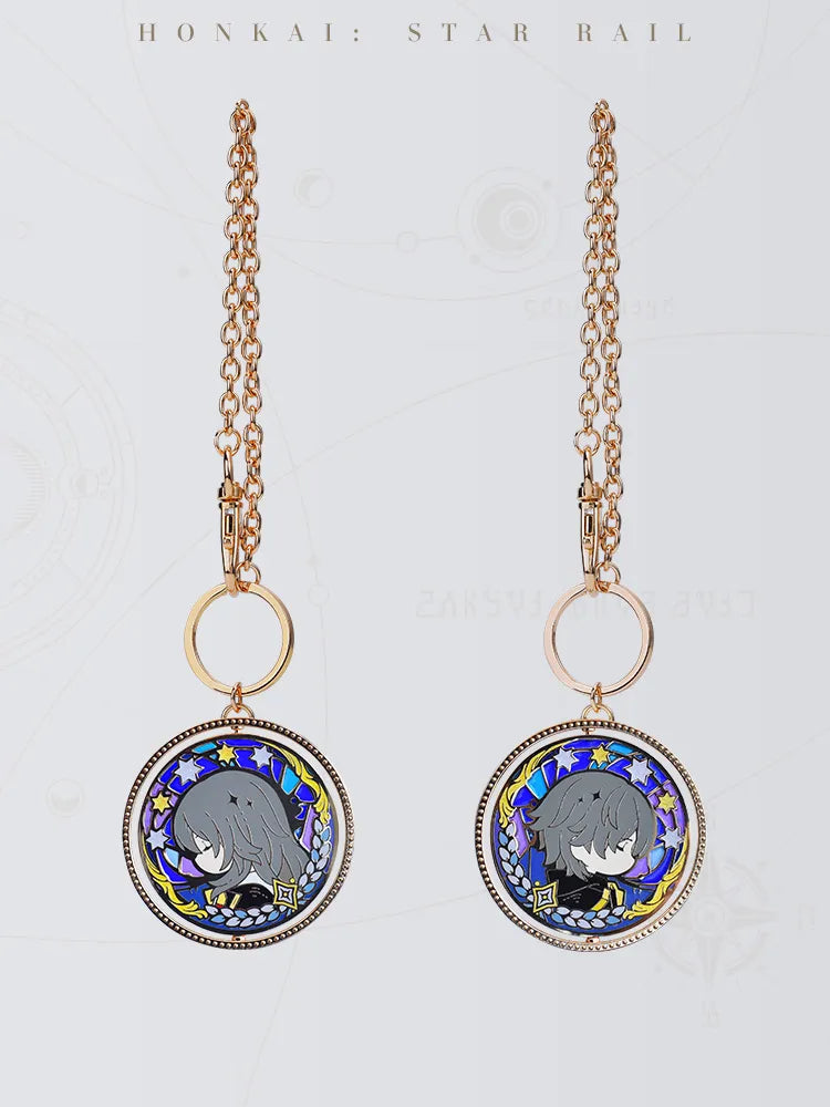 Honkai Star Rail LAND Series Trailblazer double-sided keychain with rotating circular pendant