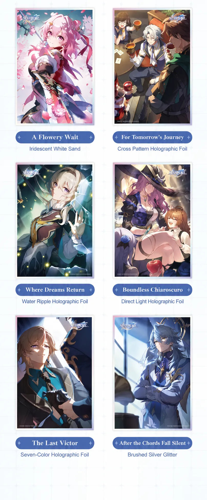 Honkai: Star Rail Light Cone Series acrylic art board design and finish details