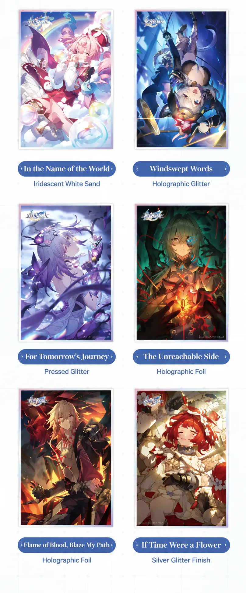 Honkai: Star Rail Light Cone Series acrylic art board artwork selection