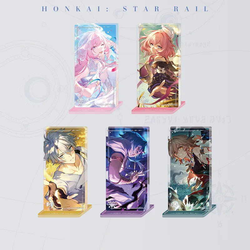 Honkai: Star Rail Light Cone Series acrylic standees with flowing sand effects