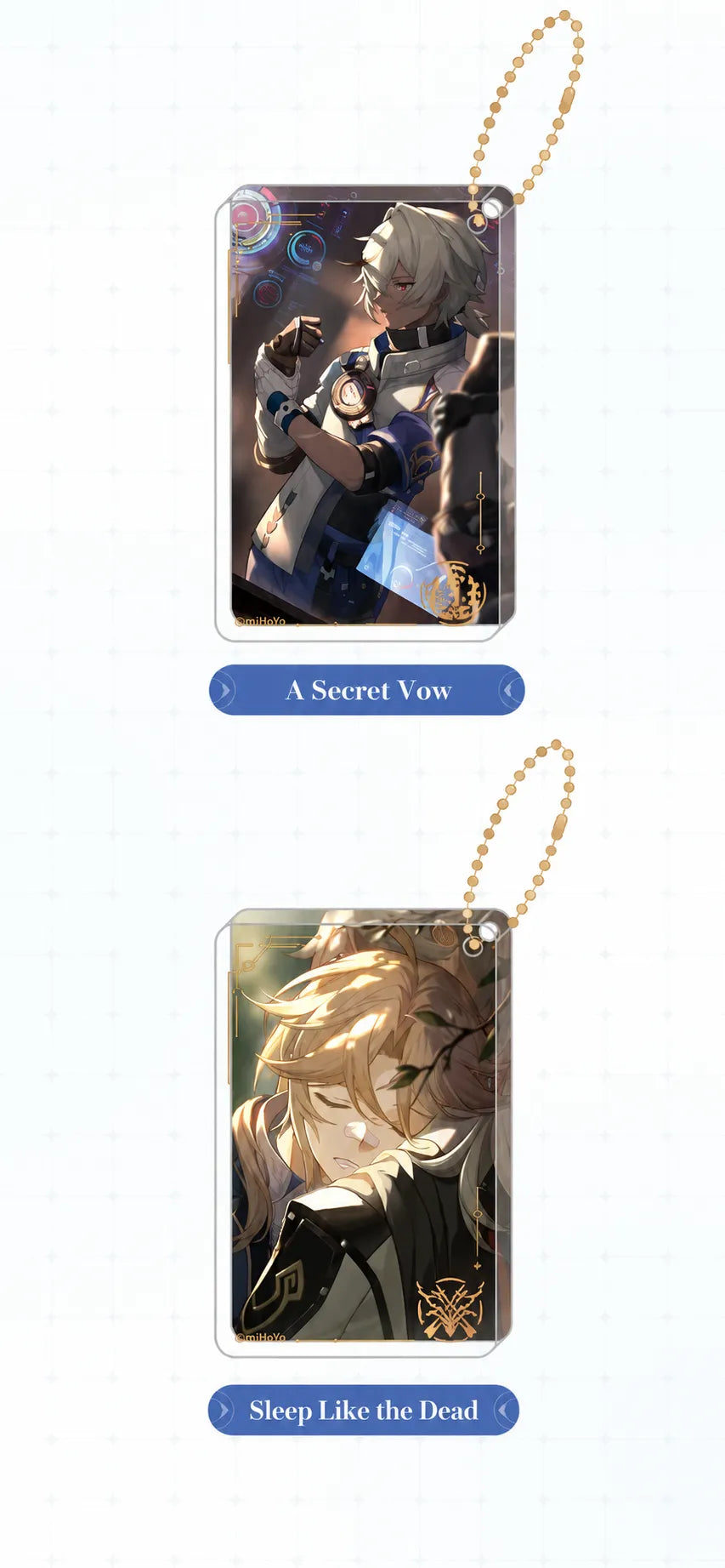Honkai: Star Rail Light Cone Series acrylic charms with ball chains