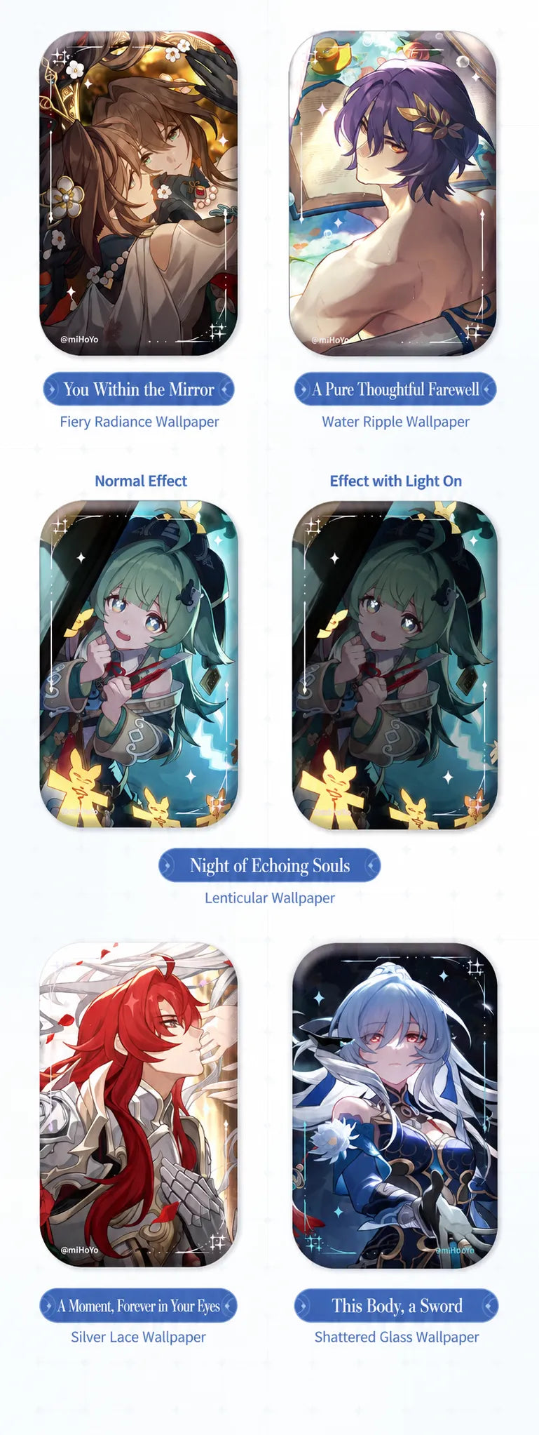 Honkai: Star Rail Light Cone badge designs featuring Dan Heng • Imbibitor Lunae and Jingliu