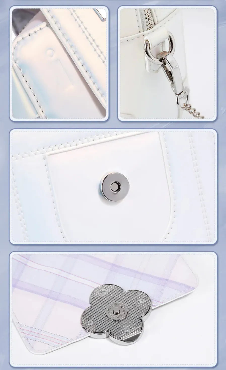 March 7th shoulder bag worn crossbody with pastel outfit
