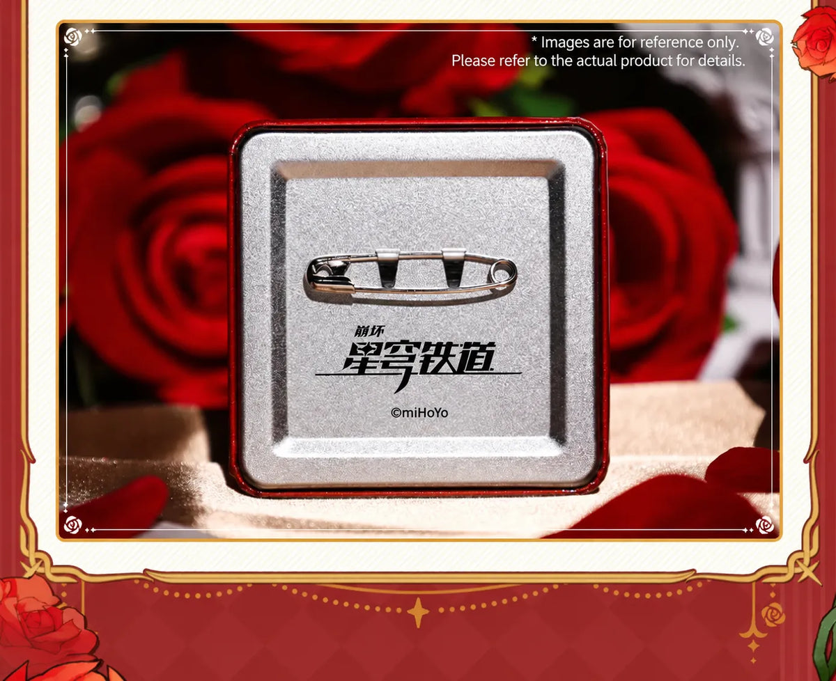 Back view of Argenti badge with metal pin fastening